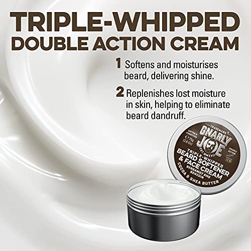Gnarly Joe Beard Softener and Face Cream, Triple-Whipped Cocoa and Shea Butter, Leave-In Overnight, 75 ml (Geranium Bourbon and Black Pepper, 75 ml)