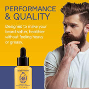 Seven Potions Premium Beard Oil for Men — Jojoba Oil Beard Softener to Nourish Skin, Hair, and Stop Beard Itch — All-Natural, Vegan, Cruelty Free — Unscented (30ml)